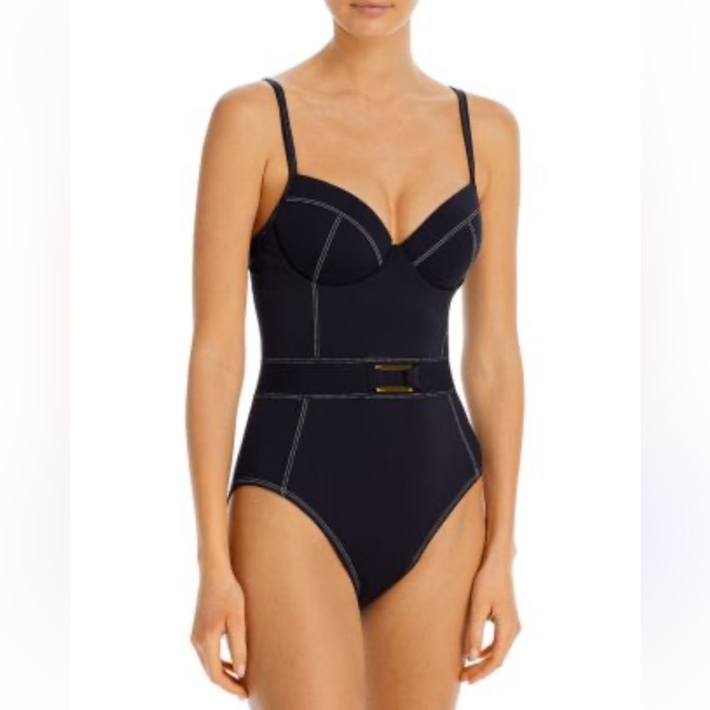 Bleu Rod Beattie Midnight Belted Swimsuit